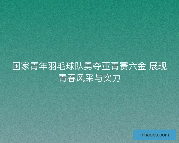 国家青年羽毛球队勇夺亚青赛六金 展现青春风采与实力
